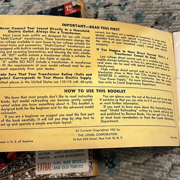 Vintage Train Instruction Books Collection 1950s Lionel & Gilbert American Flyer - Picture 4 of 16
